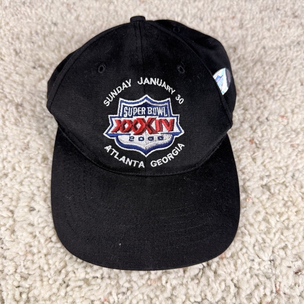 VTG Super Bowl 34 Hat Cap SnapBack Logo‎ 7 XXXIV January 30 2000 Atlanta Black